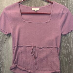 Purple girl, next-door style T-shirt